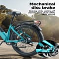 Miniatyrbild 8 av 11: BURCHDA AZ26 elektrisk stadscykel för vuxna, 500W (kontinuerlig) 1000W (Peak) motor, 20AH batteri, 26'' * 3,0'' fettdäck, Shimano 7 Speed.