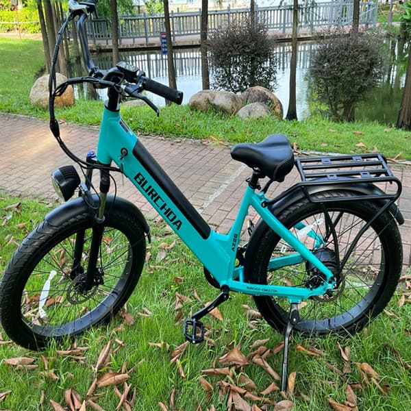 BURCHDA AZ26 elektrisk stadscykel för vuxna, 500W (kontinuerlig) 1000W (Peak) motor, 20AH batteri, 26'' * 3,0'' fettdäck, Shimano 7 Speed.