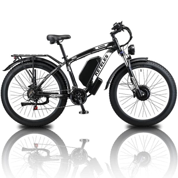 KETELES k800 vuxen 2000W elcykel med dubbla motorer, 23AH Samsung batteri, 26*4.0 fet däck elektrisk mountainbike.
