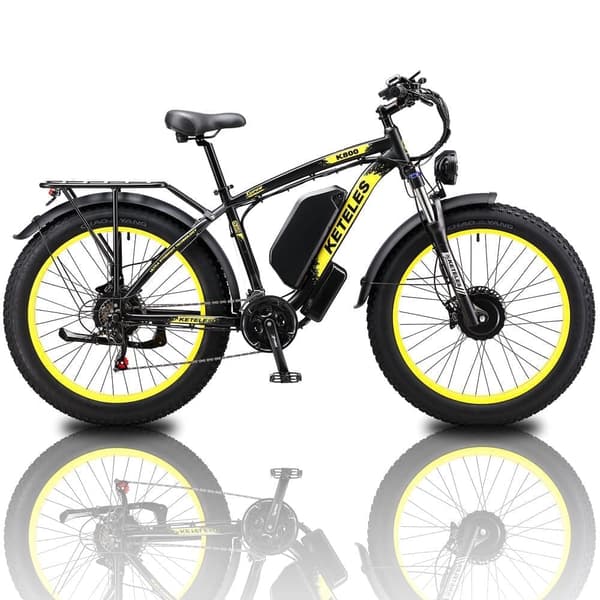 KETELES k800 vuxen 2000W elcykel med dubbla motorer, 23AH Samsung batteri, 26*4.0 fet däck elektrisk mountainbike.