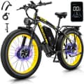 Miniatyrbild 1 av 11: KETELES k800 vuxen 2000W elcykel med dubbla motorer, 23AH Samsung batteri, 26*4.0 fet däck elektrisk mountainbike.