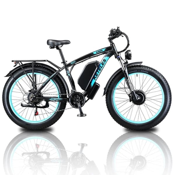 KETELES k800 vuxen 2000W elcykel med dubbla motorer, 23AH Samsung batteri, 26*4.0 fet däck elektrisk mountainbike.
