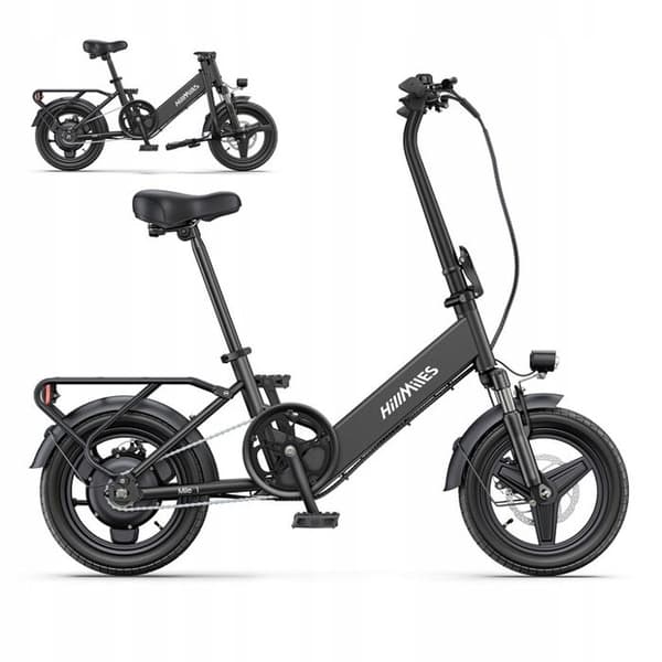 HillMiles Mile1 250W 36V10.4AH 65km 25HP/H 14''Urban Elcykel FR svart