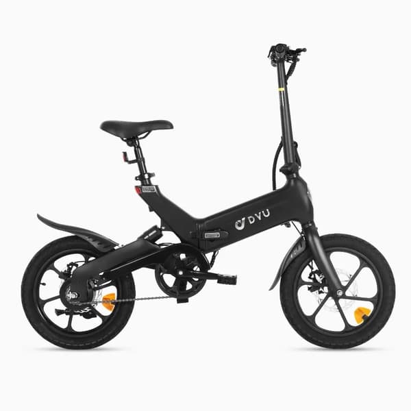 DYU A16 16'' elcykel, 250W motor, 10AH batteri, 25KM/H, främre och bakre stötdämpare, hopfällbar