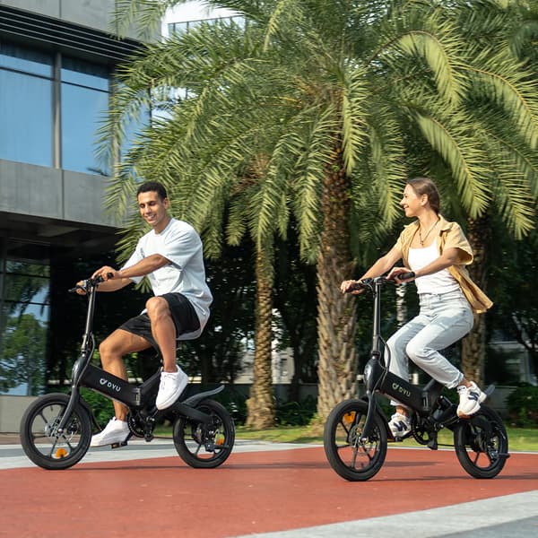 DYU A16 16'' elcykel, 250W motor, 10AH batteri, 25KM/H, främre och bakre stötdämpare, hopfällbar