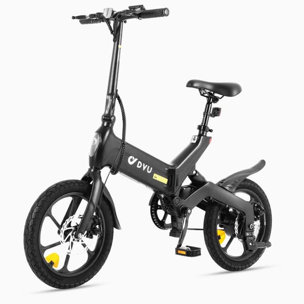 DYU A16 16'' elcykel, 250W motor, 10AH batteri, 25KM/H, främre och bakre stötdämpare, hopfällbar