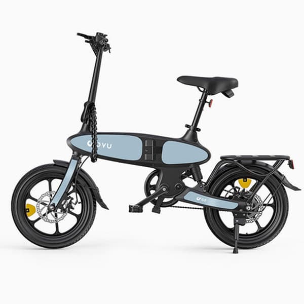 DYU C2 16-tums helt hopfällbar elcykel, ram i magnesiumlegering, 16*2,5-tums däck, 250W motor, 48V 7,5AH batteri.