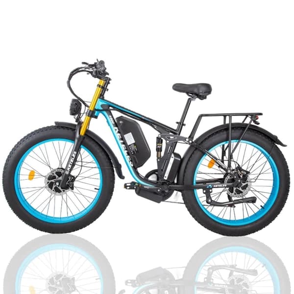 KETELES K800PRO Vuxen 2000W Elcykel, 23AH Samsung Batteri, Shimano 7 Speed, 26*4.0 Däck, Fullfjädrad Elektrisk Mountainbike.