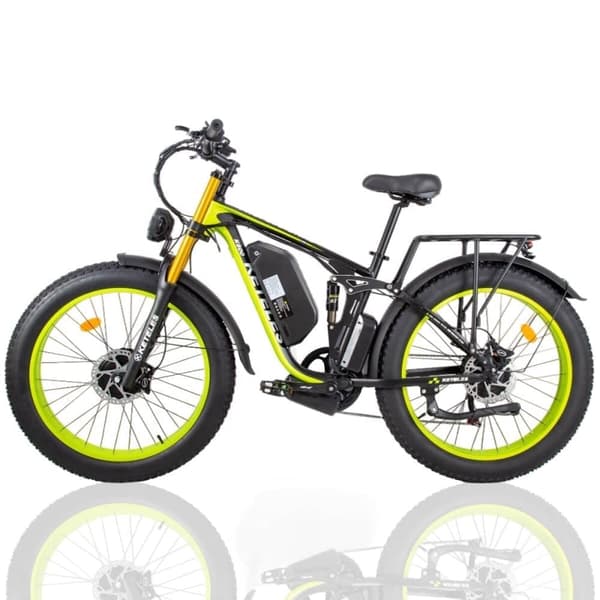 KETELES K800PRO Vuxen 2000W Elcykel, 23AH Samsung Batteri, Shimano 7 Speed, 26*4.0 Däck, Fullfjädrad Elektrisk Mountainbike.
