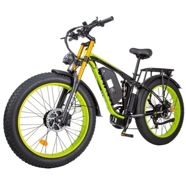 KETELES K800PRO Vuxen 2000W Elcykel, 23AH Samsung Batteri, Shimano 7 Speed, 26*4.0 Däck, Fullfjädrad Elektrisk Mountainbike.