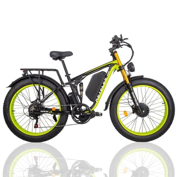KETELES K800PRO Vuxen 2000W Elcykel, 23AH Samsung Batteri, Shimano 7 Speed, 26*4.0 Däck, Fullfjädrad Elektrisk Mountainbike.