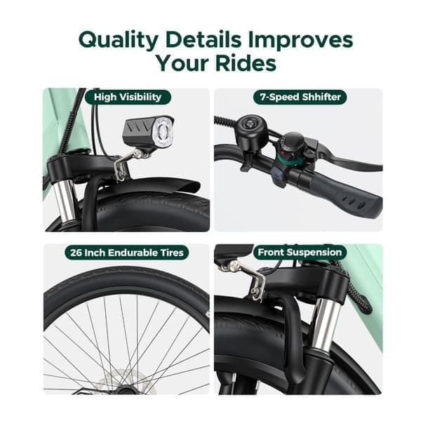 HillMiles MileCity1 Straddle Elcykel: 100 km PAS-räckvidd, 42 Nm momentsensor och IP65-vattentät för stadspendling