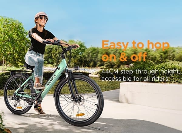 HillMiles MileCity1 Straddle Elcykel: 100 km PAS-räckvidd, 42 Nm momentsensor och IP65-vattentät för stadspendling
