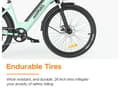 Miniatyrbild 8 av 11: HillMiles MileCity1 Straddle Elcykel: 100 km PAS, 42 Nm, IP65, lämplig för stadspendling, Shimano
