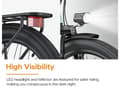Miniatyrbild 10 av 11: HillMiles MileCity1 Straddle Elcykel: 100 km PAS, 42 Nm, IP65, lämplig för stadspendling, Shimano