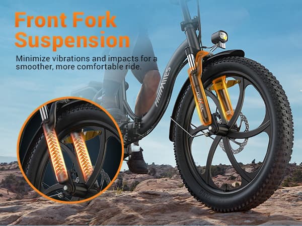 HILLMILES MilePort 1 Step-Over Elcykel: 250W Motor, 80-100 km PAS-räckvidd, 20"×3.0" Fat Tires, Shimano 7-växlad, IPX4 Vattentät
