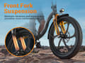 Miniatyrbild 6 av 11: HILLMILES MilePort 1 Step-Over Elcykel: 250W Motor, 80-100 km PAS-räckvidd, 20"×3.0" Fat Tires, Shimano 7-växlad, IPX4 Vattentät