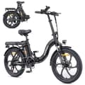 Miniatyrbild 1 av 11: HILLMILES MilePort 1 Step-Over Elcykel: 250W Motor, 80-100 km PAS-räckvidd, 20"×3.0" Fat Tires, Shimano 7-växlad, IPX4 Vattentät