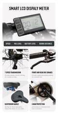 Miniatyrbild 10 av 11: CYSUM X-City Electric Bike 250W Motor 48V 10.4Ah Batteri 26 Tums Däck City Cykel med Skivbroms Bra för pendling