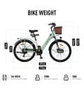 Miniatyrbild 11 av 11: CYSUM X-City Electric Bike 250W Motor 48V 10.4Ah Batteri 26 Tums Däck City Cykel med Skivbroms Bra för pendling