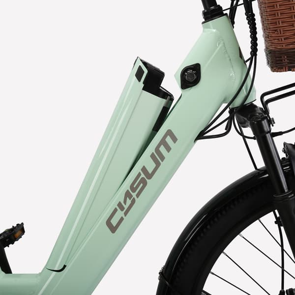 CYSUM X-City Electric Bike 250W Motor 48V 10.4Ah Batteri 26 Tums Däck City Cykel med Skivbroms Bra för pendling