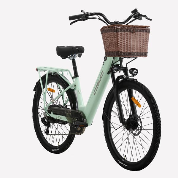 CYSUM X-City Electric Bike 250W Motor 48V 10.4Ah Batteri 26 Tums Däck City Cykel med Skivbroms Bra för pendling