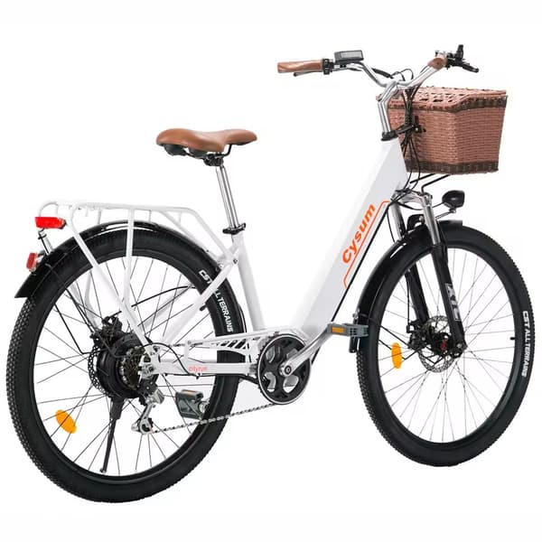 Cysum Cityrun elektrisk cykel 250w motor 25 km / h elcykel med 36V 10Ah Li-batteri sportcykelfordon 26 '' vuxna män kvinnor