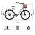 Miniatyrbild 11 av 11: Cysum Cityrun elektrisk cykel 250w motor 25 km / h elcykel med 36V 10Ah Li-batteri sportcykelfordon 26 '' vuxna män kvinnor