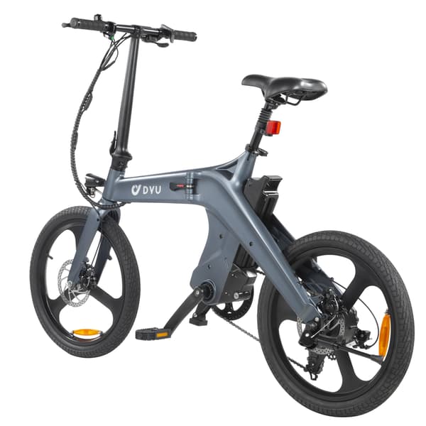 DYU T1 20 tums hopfällbar elcykel, 250W motor, 36V 10AH batteri, vridmomentsensor, ram i magnesiumlegering, SHIMANO 7-växlad transmission.