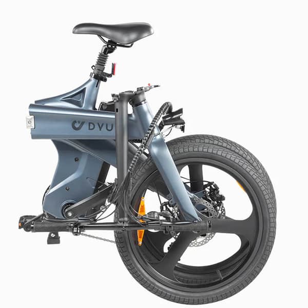 DYU T1 20 tums hopfällbar elcykel, 250W motor, 36V 10AH batteri, vridmomentsensor, ram i magnesiumlegering, SHIMANO 7-växlad transmission.