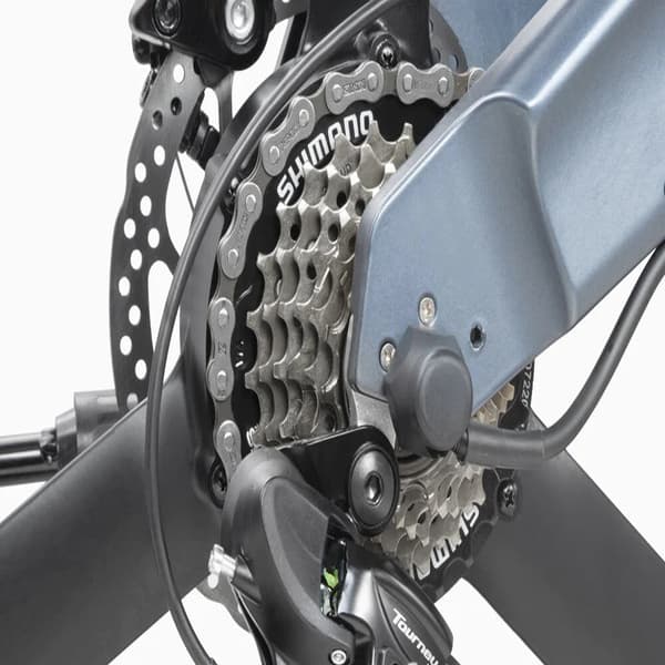 DYU T1 20 tums hopfällbar elcykel, 250W motor, 36V 10AH batteri, vridmomentsensor, ram i magnesiumlegering, SHIMANO 7-växlad transmission.