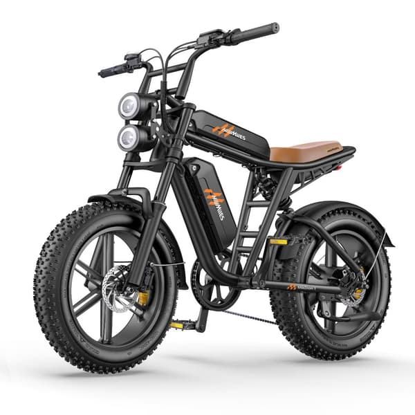 Hillmiles Milezoom1 Elcykel med dubbla batterier: 750 W motor, 200 km räckvidd, 20" × 4,0" feta däck, hydrauliska bromsar - All-Terrain