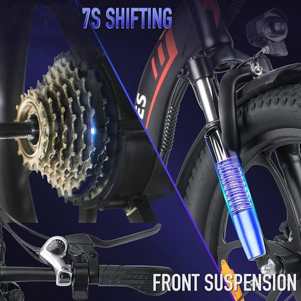 Fafrees F20 Elcykel för vuxna, 250W motor, 16Ah litiumbatteri, 20" * 3,0" däck.