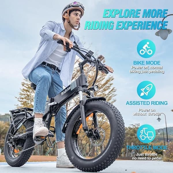 Ridstar H20PRO 20" hopfällbar elcykel: Dubbla 1000W-motorer, 48V 23Ah-batteri, hydrauliska bromsar och lätt pendlingsdesign