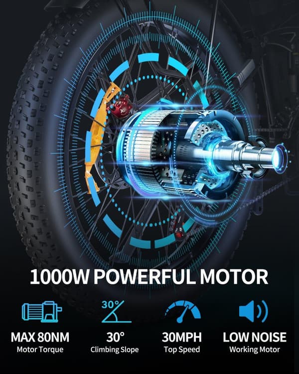 Ridstar H26PRO 26" Hopfällbar Elcykel: 1000W Motor, 48V 23Ah Batteri, Hydrauliska Bromsar & EU-lager
