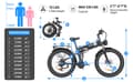 Miniatyrbild 11 av 11: Ridstar H26PRO 26" Hopfällbar Elcykel: 1000W Motor, 48V 23Ah Batteri, Hydrauliska Bromsar & EU-lager