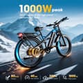 Miniatyrbild 3 av 11: PULUMA PE86 elcykel, 500W motor, 48V 20Ah batteri, 26 x 3,0 tums däck, 150 km räckvidd