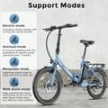 Miniatyrbild 9 av 11: Fafrees F20 Light Adult City Elcykel, 250W borstlös motor, 16,75Ah litiumbatteri, 20" * 1,95" däck, Shimano 7-växlad.