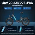 Pikkukuva 7 / 11: Fafrees FF20 Polar taitettava sähköpyörä, 500 W (jatkuva) 860 W (huippu) moottori, 20,8 Ah akut, 20" * 4,0" renkaat, SHIMANO 7 nopeus.