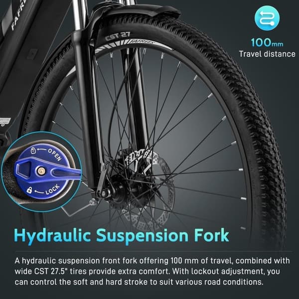 Fafrees FM8 City -sähköpyörä, 250 W keskivetomoottori, 14,5 Ah litiumakku, 27,5 * 2,25 renkaat, SHIMANO ALTUS 9-vaihteinen.