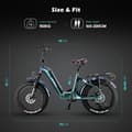 Miniatyrbild 9 av 11: Fafrees F20 Master City Elcykel, 22,5 Ah Samsung batteri, 500W motor, dubbla stötdämpare, kolfiberram, 20"*4,0" däck, SHIMANO 7 Speed.