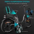 Miniatyrbild 8 av 11: Fafrees F20 X-Max Folding Fat Tire Elcykel, 30Ah Giant Batteri, 750W navmotor, Hydrauliska skivbromsar, 20*4,0 Fat Tires.