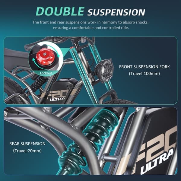 Fafrees F20 Ultra Adult Electric Bike, 750W moottori, 25Ah akku, 20*5.0 Fat Renkaat, SHIMANO 7 Speed.