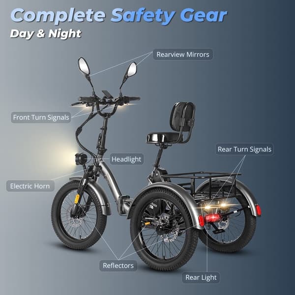 Fafrees F20 Mate elektrisk last trehjulet cykel, 750W motor, 23,45AH batteri, hydraulisk bremse, 20''*3,0'' dæk