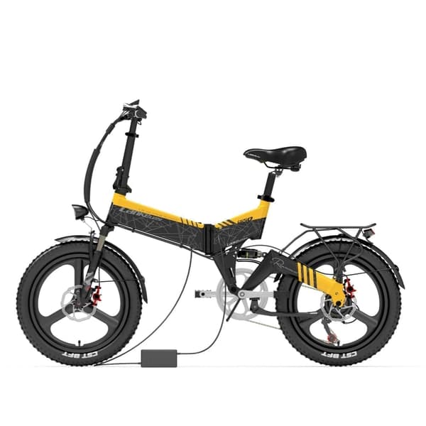 Lankeleisi G650 vuxen city elcykel, 12,8Ah batteri, hopfällbar, 20*2,4 däck, Shimano 7 hastigheter.
