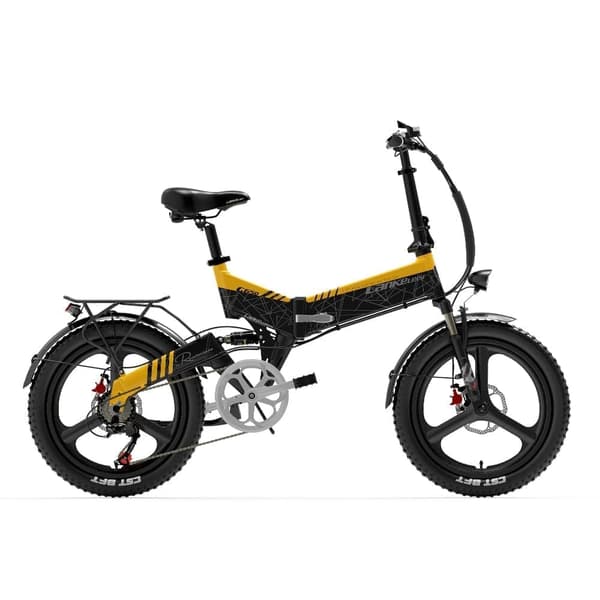 Lankeleisi G650 vuxen city elcykel, 12,8Ah batteri, hopfällbar, 20*2,4 däck, Shimano 7 hastigheter.