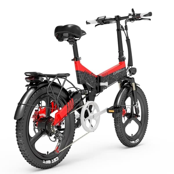 Lankeleisi G650 vuxen city elcykel, 12,8Ah batteri, hopfällbar, 20*2,4 däck, Shimano 7 hastigheter.