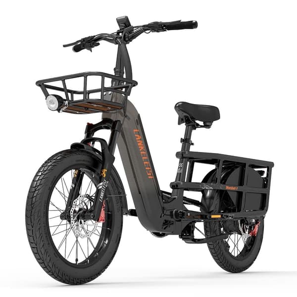 Lankeleisi Wombat-1 long tail cargo elcykel med momentsensor, 20Ah Samsung batteri, 1000W motor.