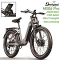 Miniatyrbild 1 av 11: Shengmilo MX06 Pro Mountain E-bike Peak Engine 2000W Motor 48V 17.5AH Batteri för vuxen Power Fat Bike Electric 26 "E-bike