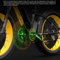 Miniatyrbild 7 av 11: GOGOBEST GF600 26" elektrisk mountainbike, 1000W motor, 13AH batteri, SHIMANO 7, 26*4.0 Fat däck.